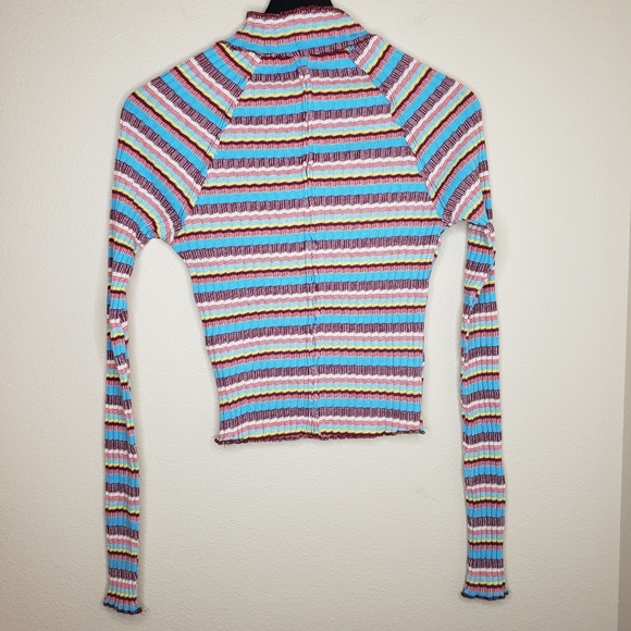 Free People Mirror Stripe Long Sleeve Size Small - Picture 7 of 8